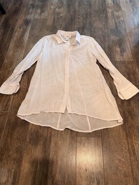 Peck & Peck Light Pink Striped Button-Down Shirt